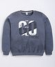 Kidcity Cotton Knit Full Sleeves Go There Text Printed Light Winter Sweatshirt - Anchor Grey