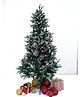 SWEN 4 feet NORTHLIGHT flocked christmas tree pinecones and cherries