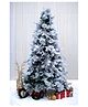 SWEN 8 feet TRUE STAR christmas tree with broad pine leaves, frosting and pine cones