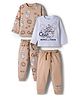 Bonfino Disney Single Jersey Knit Full Sleeves Co-ord Night Suits With Winnie The Pooh Graphics Pack of 2 - Multicolor