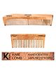 KINDED Handmade Oil Treated Wooden Hair Combs Combo - Neem Wood Wide Tooth and Dual Tooth