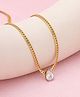 TEULRIP Anti-Tarnish Stainless Steel Zircon Snake Chain Necklace- Gold-5 g