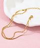 TEULRIP Anti Tarnish Stainless Steel Double Layered Snake Chain Bracelet 3g-Golden