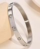 TEULRIP Anti Tarnish Stainless Steel Diamond Buckle Bracelet 25g-Silver