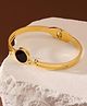 TEULRIP Anti Tarnish Stainless Steel Black Sparkling Bangle Bracelet 20g- Golden