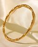 TEULRIP Anti Tarnish Stainless Steel Bamboo Kada Bracelet 17.5g-Golden