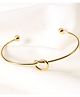 TEULRIP Anti Tarnish Stainless Steel Knot Open Bracelet 6.2g-Golden