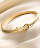 TEULRIP Anti Tarnish Stainless Steel Layered Butterfly Diamond Bracelet 13g-Golden