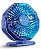 Portronics Chill On, Mini Type C Powered Table & Hanging Fan, 360 degree Rotation, 3-Speeds, Upto 5000 RPM, BLDC Motor, One Button Control, Compact 3.5 inch Design with Loop for Desk (Blue)