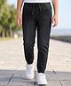 Pine Kids Woven Full Length Solid Denim Jeans - Black