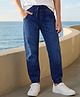 Pine Kids Woven Full Length Solid Denim Jeans - Navy Blue