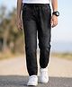 Pine Kids Woven Full Length Solid Denim Jeans - Black
