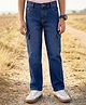 Pine Kids Denim Woven Full Length Solid Colour Jeans with Pockets - Blue