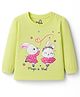 Doodle Poodle Girls' Magical Bunny Print Lime Green Full Sleeves Top - 100% Cotton Comfort