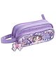 SCHOOLISH Canvas Large Capacity Transparent Cartoon Print Pencil Case 3 Compartment Cute Aesthetic Pencil Case for Girls Multifunctional Stationery Organizer - PACK OF 1 - COLOR MAY VARY