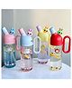 SCHOOLISH 800ML Cartoon-Themed Sports Water Bottle Large Capacity Leak-Proof Straw High Quality Portable Plastic Drinkware Children's Tours - PACK OF 1 - COLOR MAY VARY