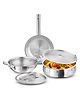 Bergner Bergner Tripro BE Essentials 5 Pcs Cookware Set (small) - Induction Bottom | Silver