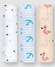 GRASPINGFINGERS 100% Cotton Muslin Multipurpose Swaddle Wrap Pack of 3 Flamingo Polka Dots Circus Theme- Multicolour ( 110x100 Cm)