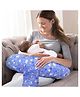 Bubzii Breastfeeding Nursing Pillow Smart U Shaped for Secure Feeding & Snug Support Cotton Feeding Pillow - Blue