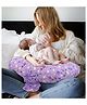 Bubzii Nursing Pillow for Moms Comfy U-Shape for Breastfeeding Pillow 100% Cotton Breast Feeding Removable Cover with Zip - Plum