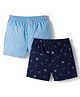 Pine Kids Cambric Woven Boxers With Nautical Theme Print Pack Of 2 - Colour May Vary