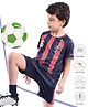 Pine Active Half Sleeves Tee with Shorts France Football Set - Red & Navy Blue
