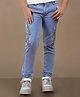 Nino Togs Denim Woven Floral Embroidered Stretchable Jeans - Medium Blue