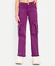 Nino Togs Denim Woven Solid Cargo Stretchable Jeans - Plum