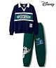 Primo Gino Marvel Terry Knit Full Sleeves Sweatshirt & Track Pant Set with Spiderman Graphic - Green & Navy Blue