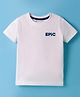 Kookie Kids Single Jersey Knit Half Sleeves T-Shirt With HD Print - White