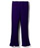 Pine Kids Cotton Lycra Knit Full Length Solid Leggings - Purple