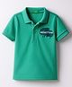 UCB Woven Half Sleeves T-Shirt With Text Embriodery - Green
