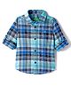 UCB Cotton Woven Full Sleeves Shirt With Checks - Blue