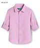 UCB Cotton Woven Full Sleeves Solid Shirt - Pink