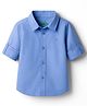 UCB Cotton Woven Full Sleeves Solid Shirt - Blue