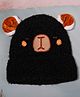 DukieKooky Tere Wool Teddy Bear Designed Beanie Cap - Black - Circumference - 36 Cms