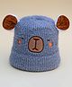 DukieKooky Tere Wool Teddy Bear Designed Beanie Cap - Grey - Circumference - 36 Cms