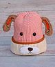DukieKooky Tere Wool Dog Designed Bucket Hat - Pink - Circumference - 36 Cms