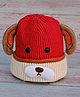 DukieKooky Tere Wool Dog Designed Bucket Hat - Red - Circumference - 36 Cms