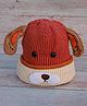 DukieKooky Tere Wool Dog Designed Bucket Hat - Maroon - Circumference - 36 Cms