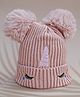 DukieKooky Tere Wool Unicorn Horn Designed Pom Pom Embellished Bucket Hat - Pink - Circumference - 36 Cms
