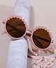 DukieKooky Floral Designed Round Sunglasses With UV Protection Lens - Brown
