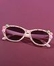 DukieKooky Floral Applique Detailed Cat Eye Sunglasses With Uv Protection Lens - Pink