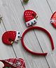 eCraftIndia Red Merry Christmas Santa Claus Caps Design Headband | Cute Xmas Hair Accessories Headwear for Christmas Party | Best Gift for Girls, Women