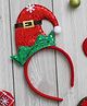 eCraftIndia Red and Green Merry Christmas Santa Claus Cap with Crown Design Headband | Cute Xmas Hair Accessories Headwear for Christmas Party, New Year | Best Gift for Kids