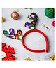 eCraftIndia Christmas Headband Glitter Reindeer Antlers Design Christmas Hair Band(Red Multicolor)
