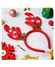 eCraftIndia Christmas Headband Glitter Reindeer Antlers Design Christmas Hair Band(Red Golden)