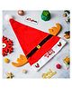 eCraftIndia Red White Merry X-MAS Hat with Deer Antlers Santa Claus Christmas Cap