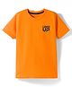 Kookie Kids Single Jersey Knit Half Sleeves T-Shirt With HD Print - Orange