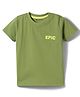 Kookie Kids Single Jersey Knit Half Sleeves T-Shirt With HD Print - Olive Green